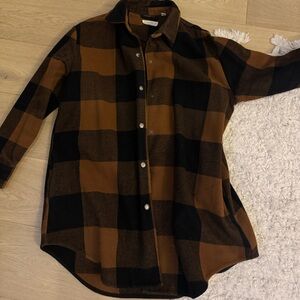 Plaid Brown and Black Women's Jacket